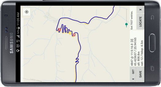 android software application app tracking map